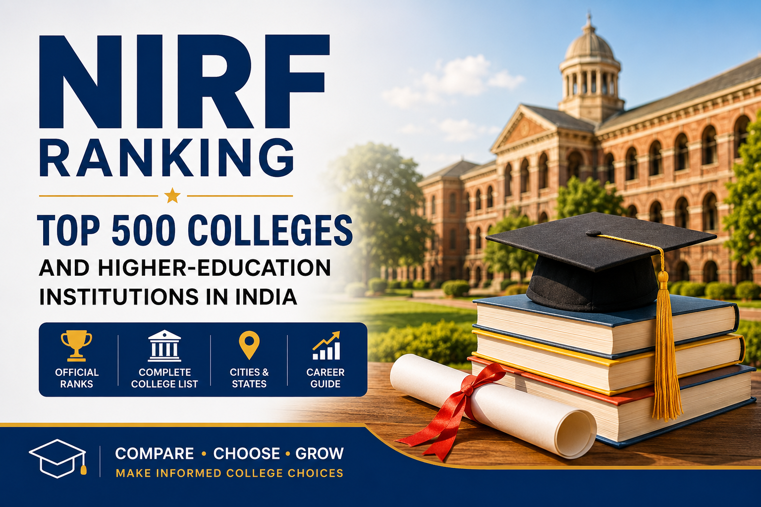 NIRF Ranking: Top 500 Colleges and Higher-Education Institutions in India + Career Guide for Students | VibrantMinds