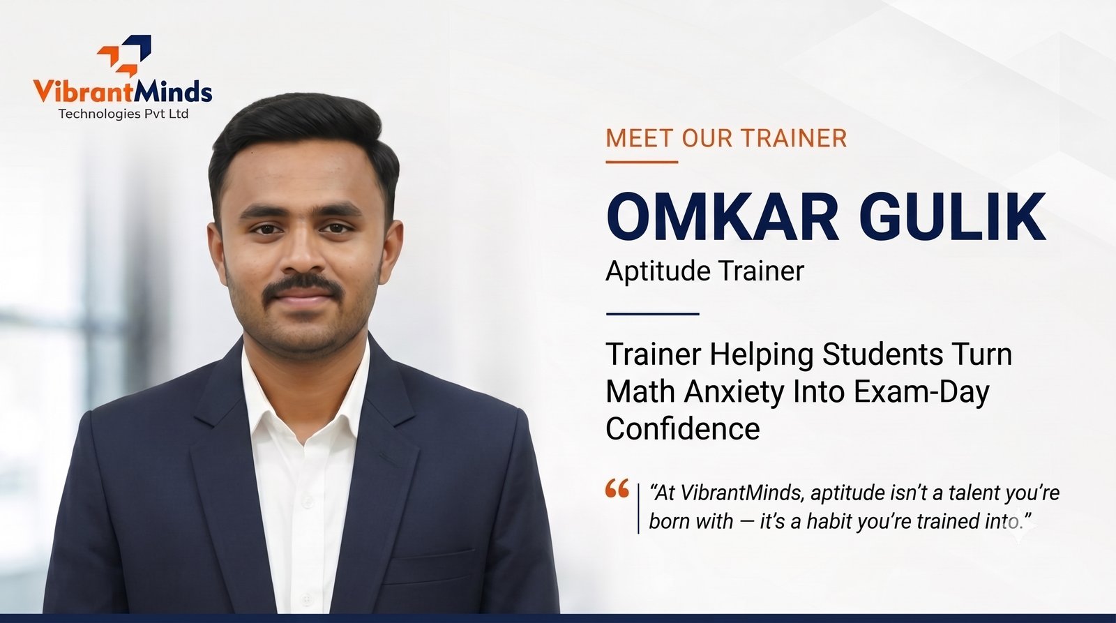 Omkar Gulik: Aptitude Trainer Helping Students Turn Math Anxiety Into Exam-Day Confidence