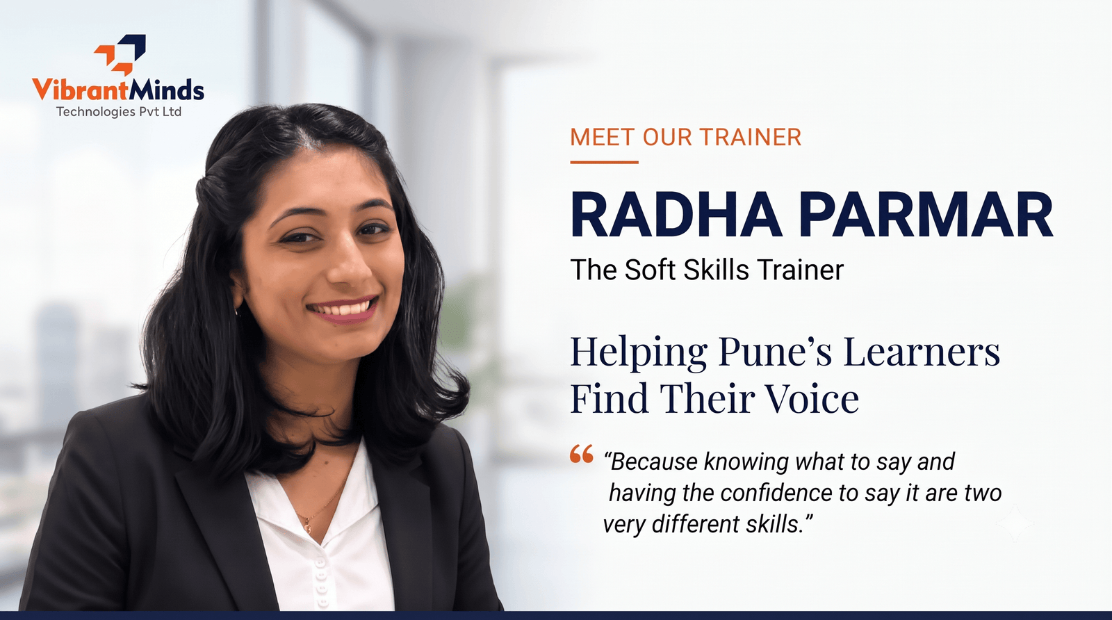 Radha Parmar: The Soft Skills and Public Speaking Trainer Helping Pune's Learners Find Their Voice